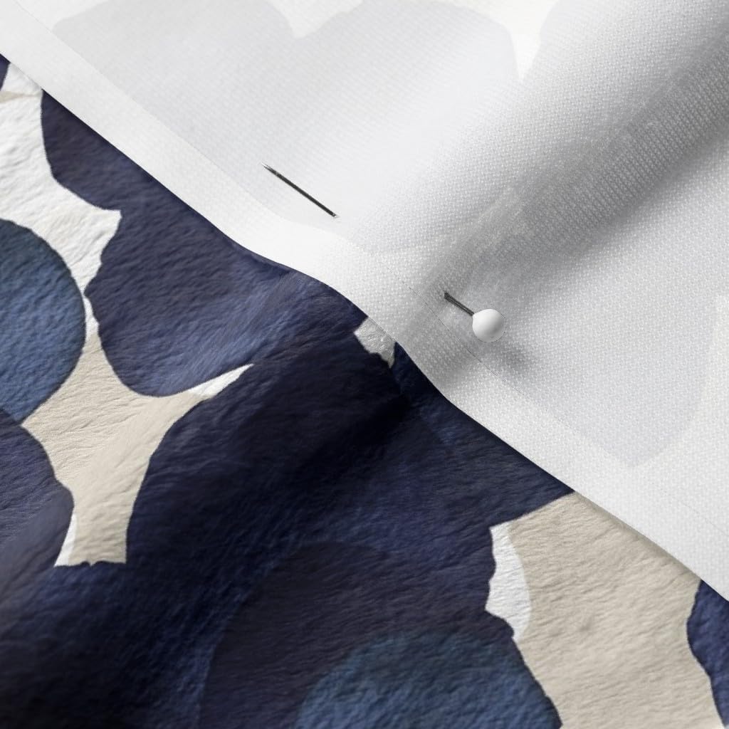 Spoonflower Fabric - Indigo Dots Watercolor Blue Midnight White Dark Beige Leopard Print Printed on Minky Fabric by The Yard - Sewing Baby Blankets Quilt Backing Plush