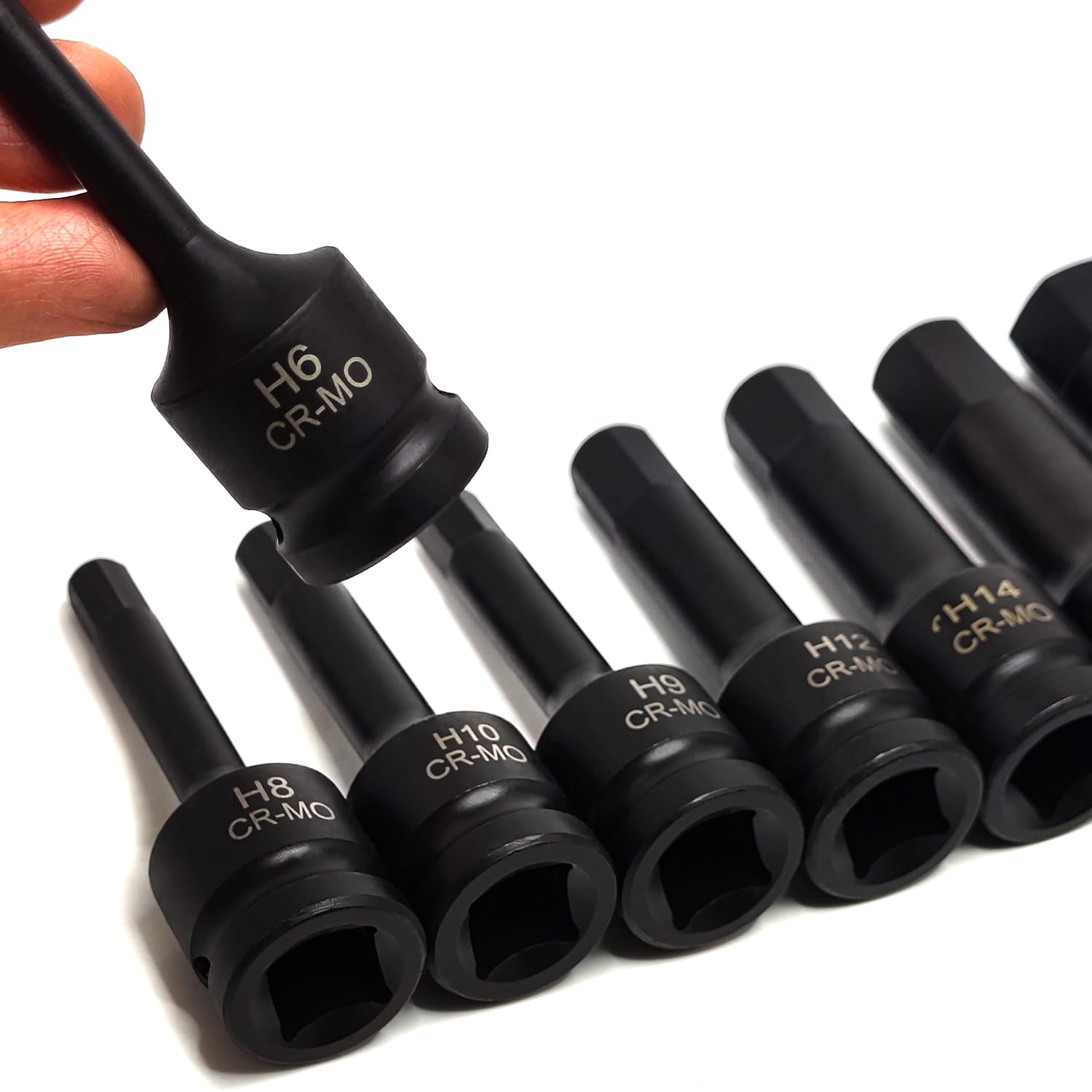 Snapklik.com : 8PCS Hex Impact Bit Socket Set, 1/2-Inch Impact Drive ...