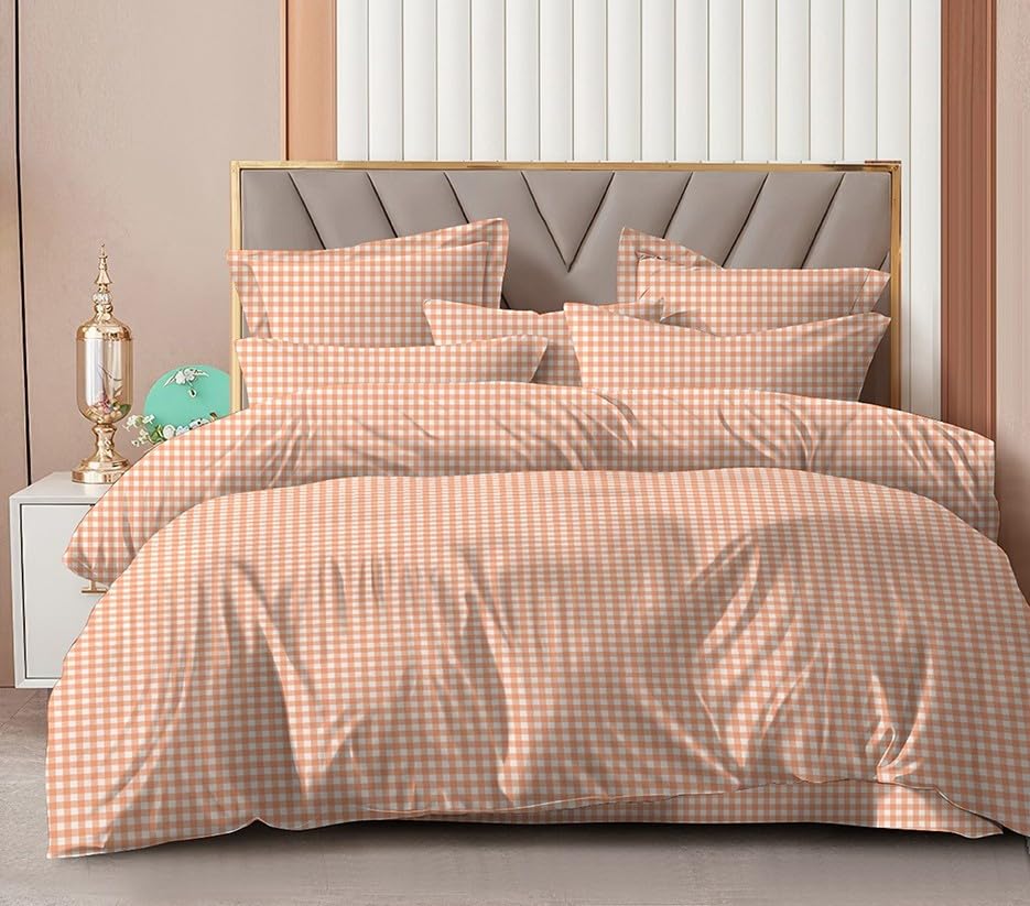 BREVARD Glace Cotton 210 TC Single Bed Size Duvet Cover/Quilt Cover/Rajai Cover/Blanket Cover with Zipper (60x90 Inches,Orange)-image-32