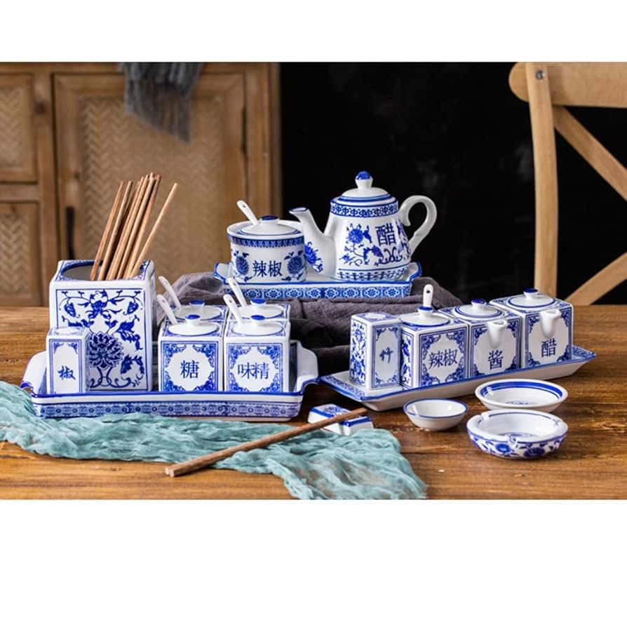 jars ceramic セット RYKB183/RZSX147 Vintage Chinese Blue Green Glazed Porcelain