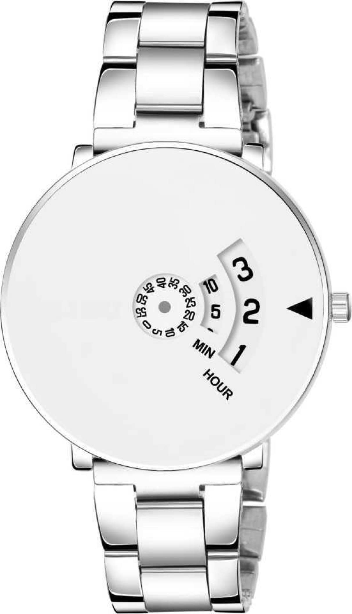 Stainless Steel White dial Stylish Watch for Men & Boys (White) (B0BBRFKPL1) Amazon Price History, Amazon Price Tracker