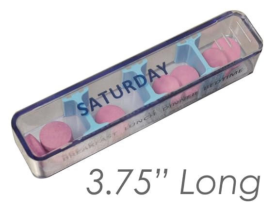 e-Pill Compact Travel Pill Organizer, and Medicine Pill Box - Worlds First Adjustable Pillbox