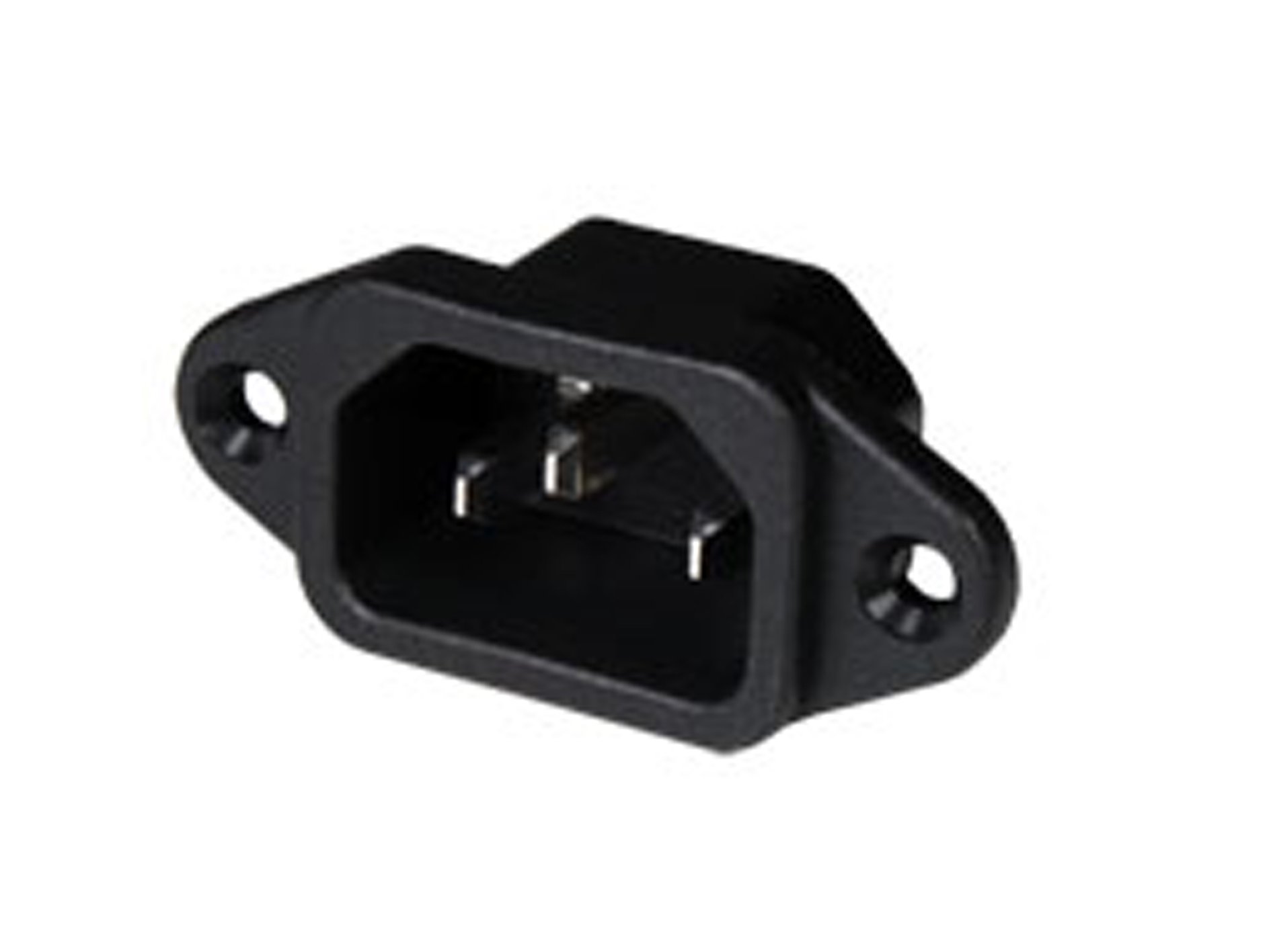 Connettore Di Alimentazione Maschio IEC-320 C14 Per Montaggio A Pannello – 250V 10A, 3 Pin, Per Server E Dispositivi Industriali, Nero