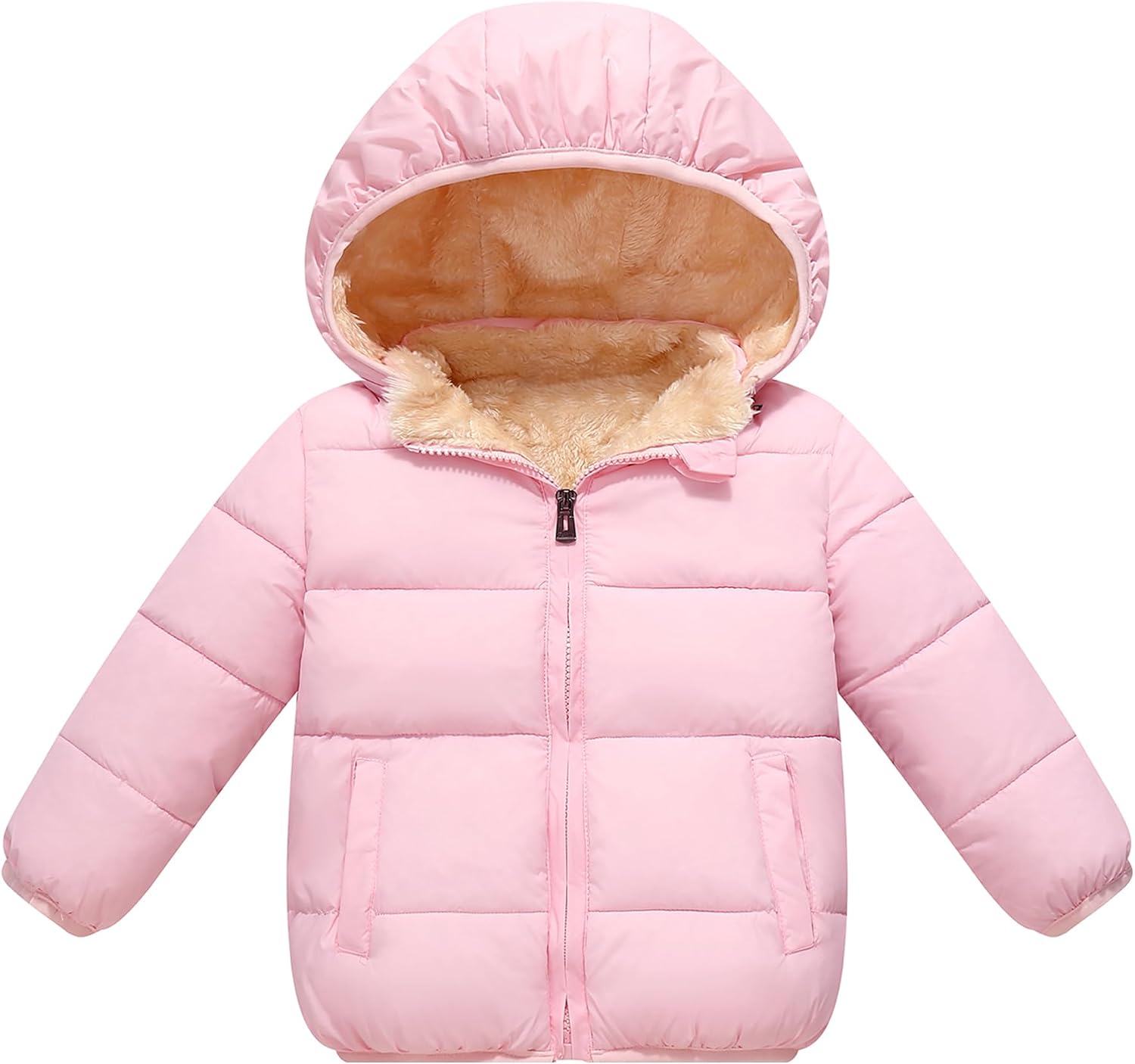 GOODKIDS Baby Girls Boys' Winter Fleece Jackets with Hooded Toddler Warm Lined Coat Outer Clothing 1-6 Years