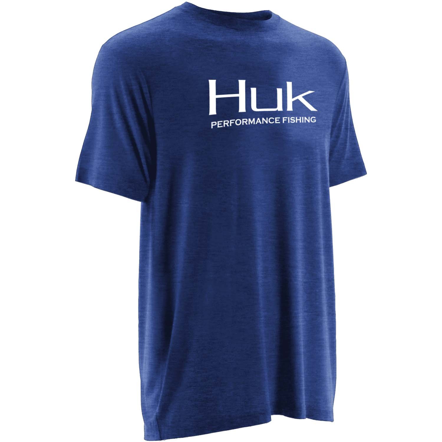 HUKPerformance Fishing Mens Logo Tee (Small, Royal Heather)
