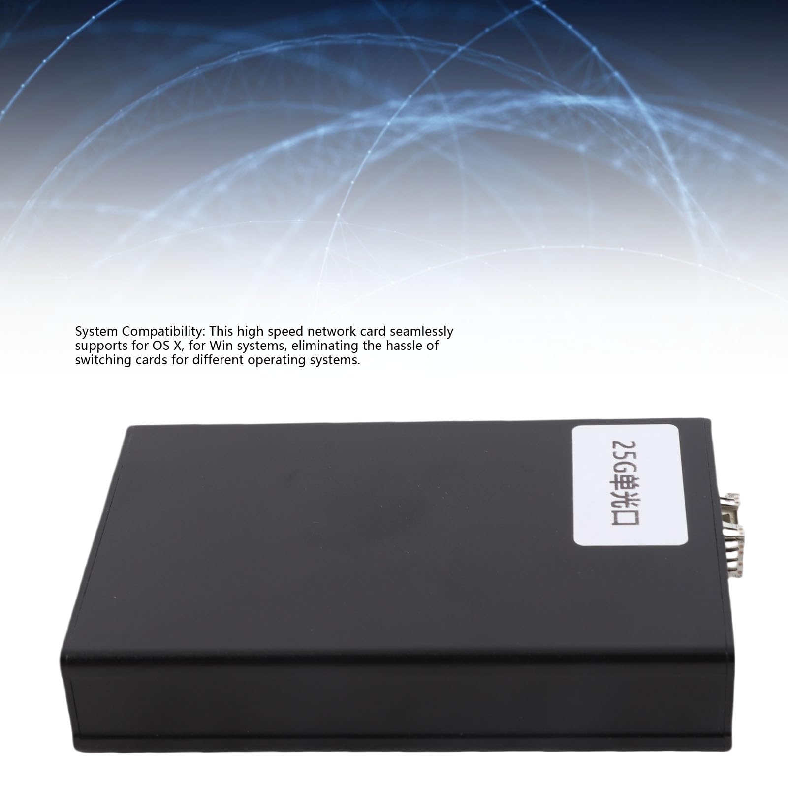 Scheda di Rete 25G Adattatore Leggero in Lega di Alluminio Ad Alta velocità per un Trasferimento Rapido dei Dati Portatile per Laptop e Desktop (Porta unica)