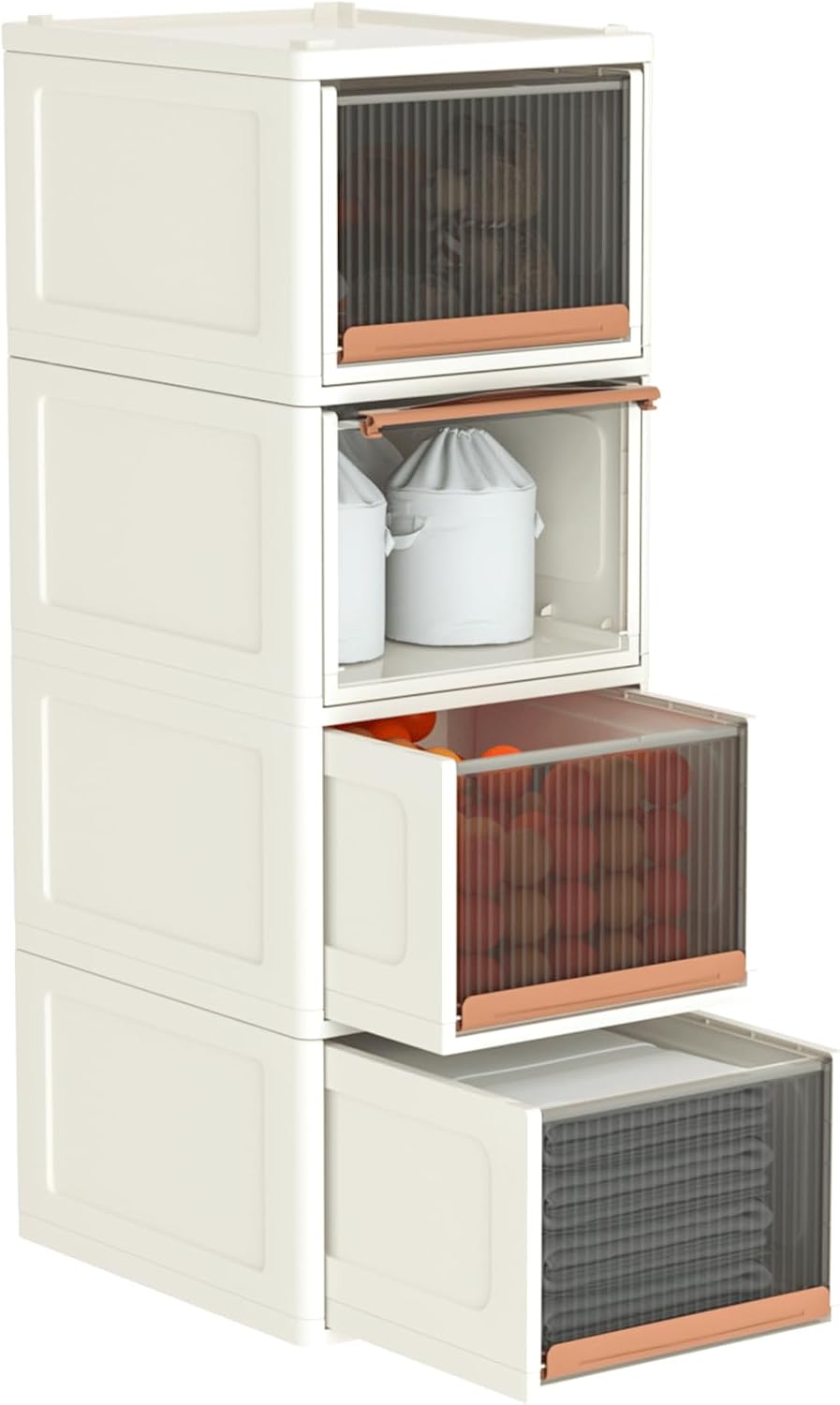 oyenbboi Stackable Storage Drawers, 15Qt Closet Organizers And Storage Bins, Plastic