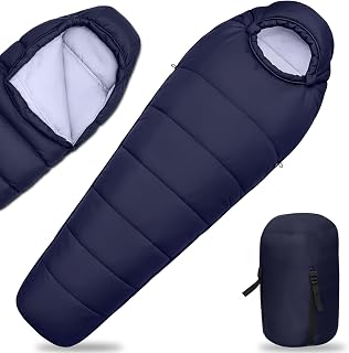 Sleeping Bag for Adults and Children, Ultralight and Compact, Mummy Sleeping Bag, Waterproof Sleeping Bag for Travel, Camping, Outdoor and Indoor Use