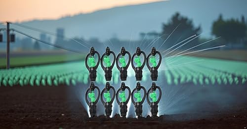 Miniatura 6 de Cabezales de aspersión, 10 piezas de plástico G12 pulgadas rociador de mariposas en forma de lluvia boquilla de riego agrícola