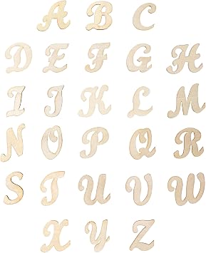 260 PCS Wood Letters 1 .3in Wooden Letters for Crafts with Case Wooden DIY Letters Small Wooden Letters