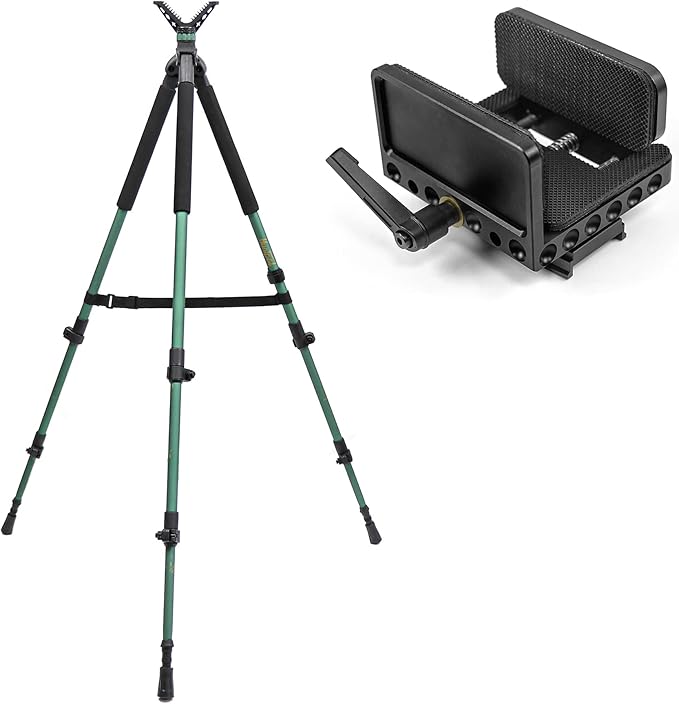 Bundle of HUNTPAL Hunting Tripod Shooting Stick Gun Rest