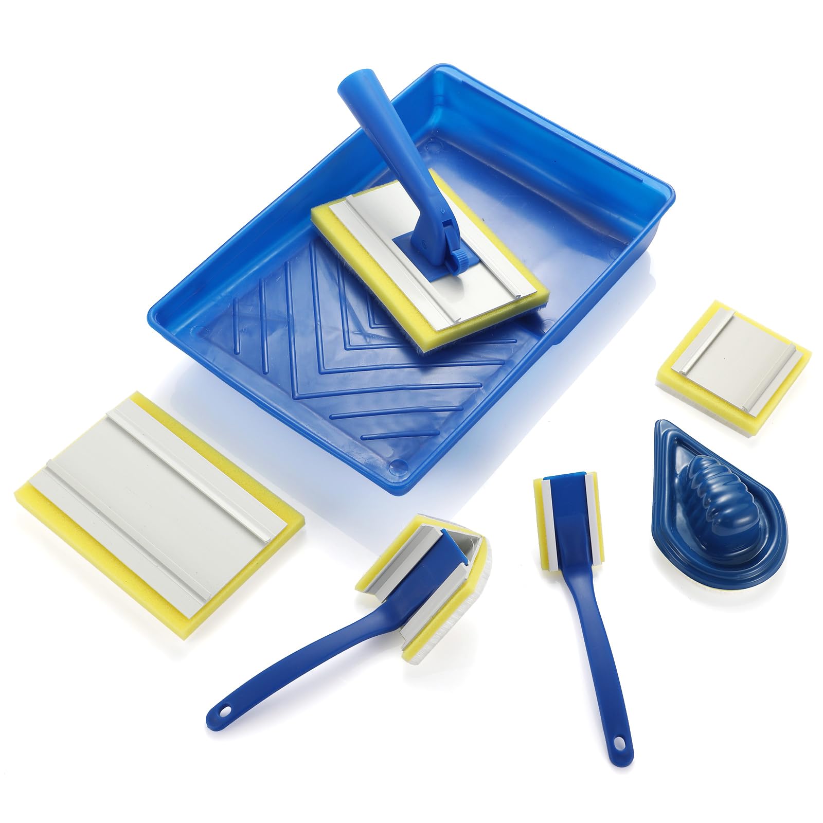 Tmboryuu 8Piece Paint Applicator Paint Brush Set Featuring Ergonomic Handle And Precisely Edges Brushes For Interior Decors Painting Equipment Set