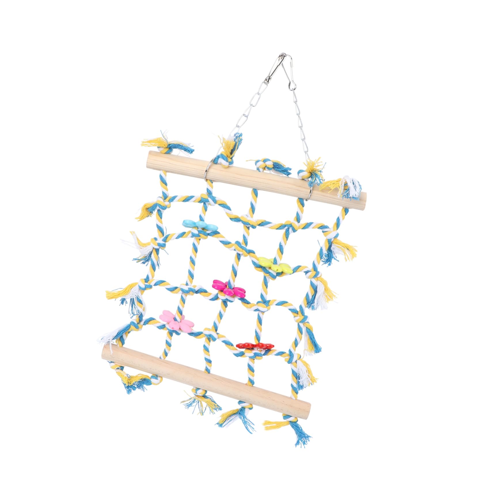 FRCOLOR 2 Pz Rete Arrampicata per Pappagalli Accessori per Gabbie Furetto Giocattolo Pappagallo per Scaletta Giocattoli Gabbia Giocattoli Maglia di Cotone E Lino Pet Mordere