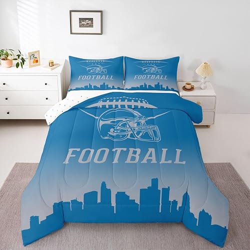 Erosebridal Football Lovers Comforter Set King,Rugby Sports Theme Comforter for 