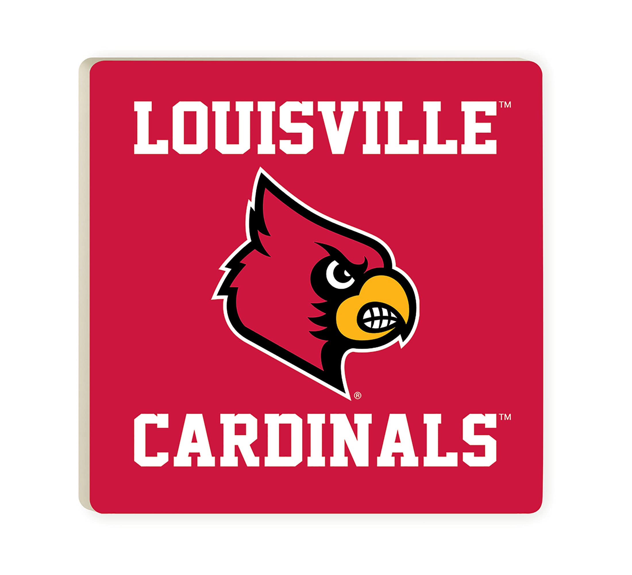 University of Louisville Cardinals Logo 4 x 4 Ceramic Coasters Pack of 4
