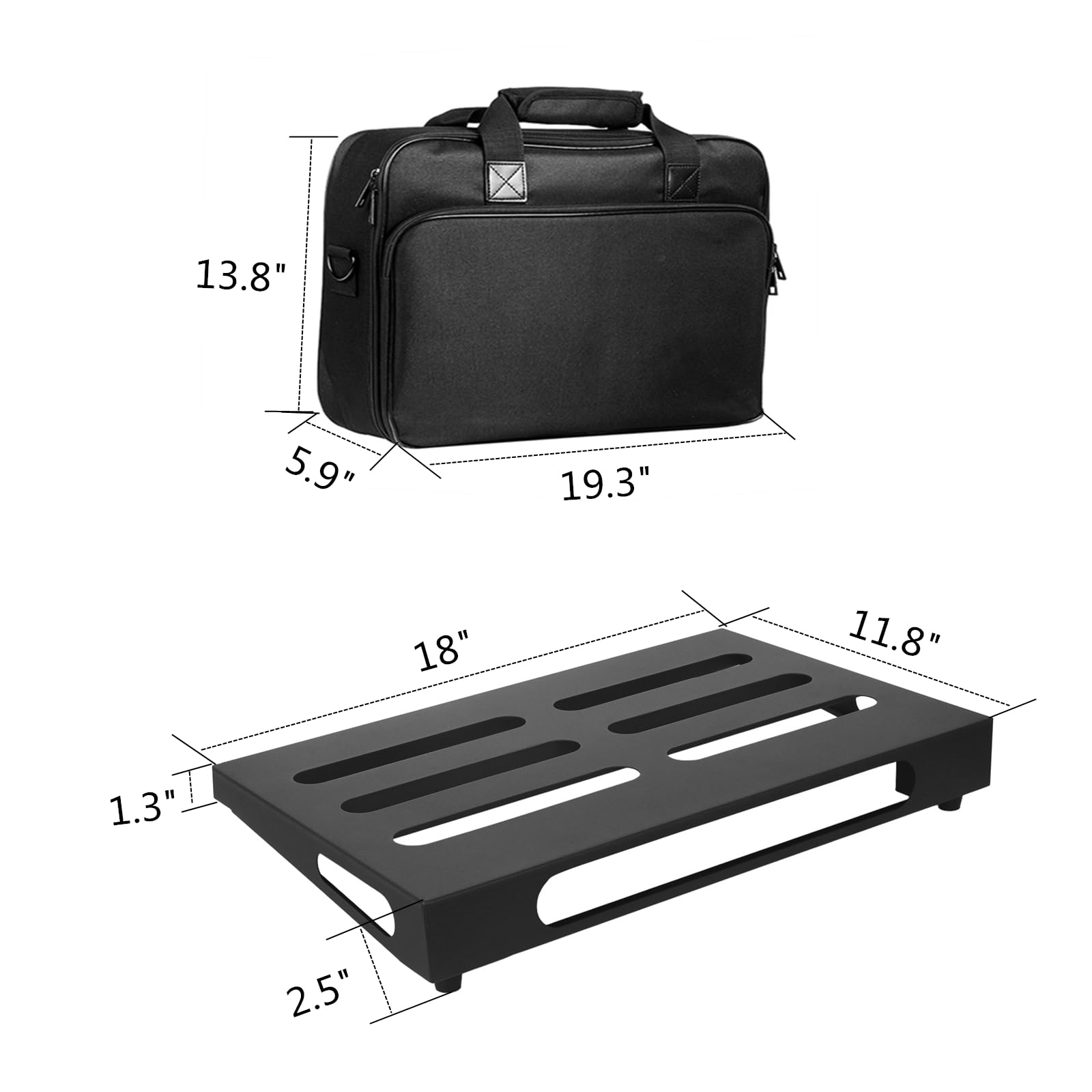Gitarren-Pedalboard 45,7 x 30 cm mit Tragetasche (SPB-18)