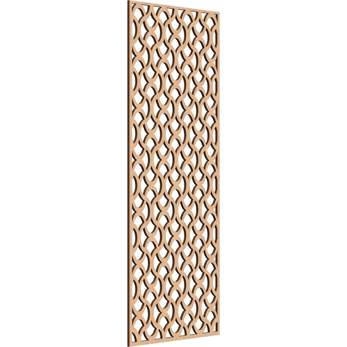 Resort Decorative Pierced Fretwork Wood Wall Panels, 17 3/8"W x 44 3/8"H x 1/4"T, Hickory