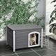 Hundehütte PawHut für kleine Hunde mit Tür und Gitterbox