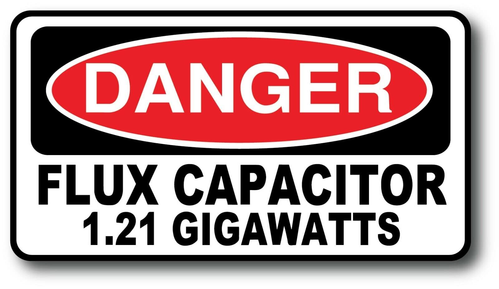 Kramer Danger Flux Capacitor 1.21 Gigawatts Sticker (3")