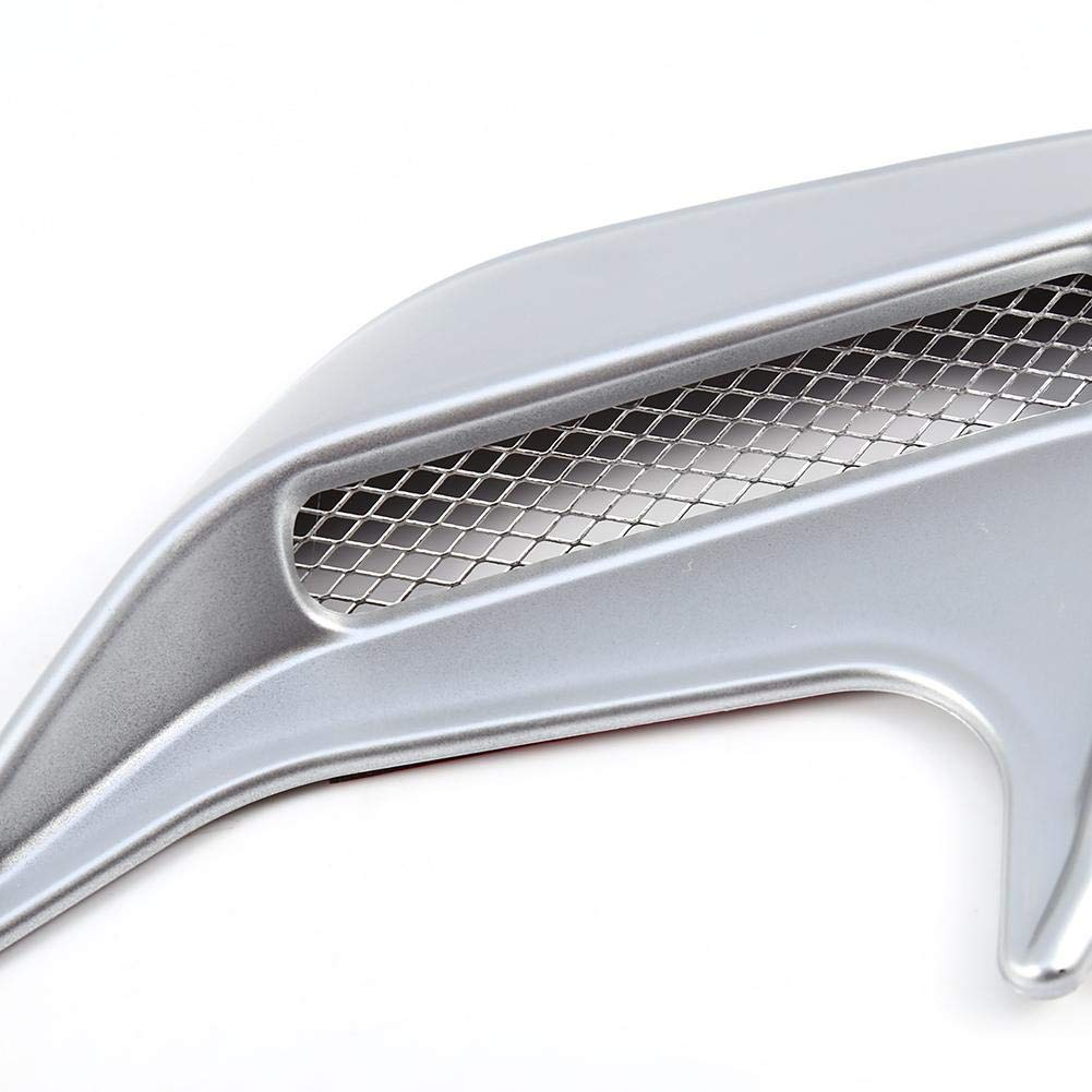 Outlet Flow Intake Hood, Easy Use Outlet Air Scoop Flow Intake Hood Air Flow Vent Hood Universal DIY Style for Car Accessories for Man(Silver)