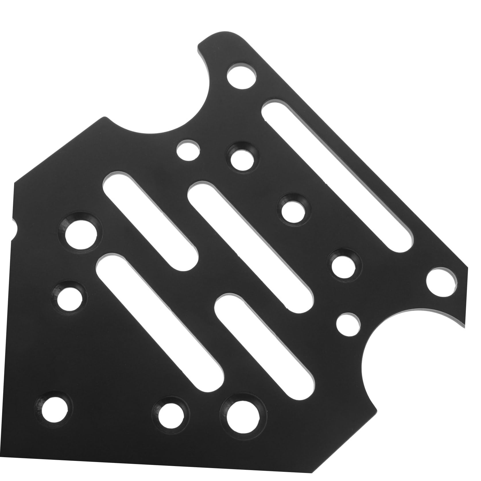 Tofficu Piastra Base Struttura Spessa e Fori Preforati per Cassetta Postale in al Carbonio Nero Supporto Stabile Versatile per Installazione Esterna Facile