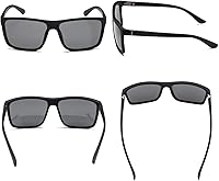 Vista 3 de NIEEPA Gafas de sol polarizadas deportivas para hombre, gafas de marco cuadrado NP1007