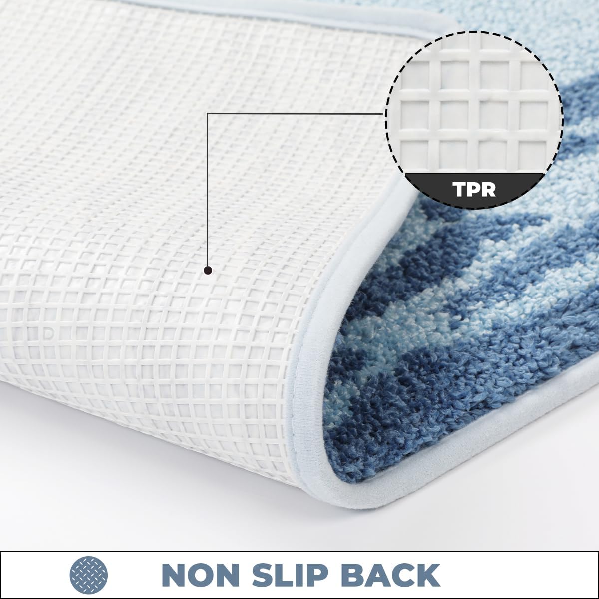 Sailing Vessel Bathroom Rug Cute Modern Bath Mat Super Absorbent and Non Slip Carpet Machine Washable Shaggy Bath Tub Rug for Sink, Bedroom and Living Room (Blue, 31"x20")