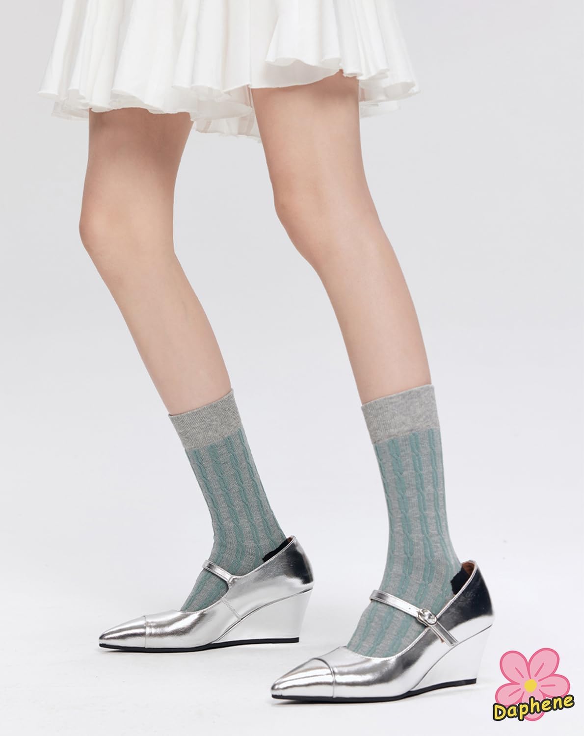 Daphene Women's Cute Crew Socks All Season Fun Cartoon Designs Holiday Gift image 4