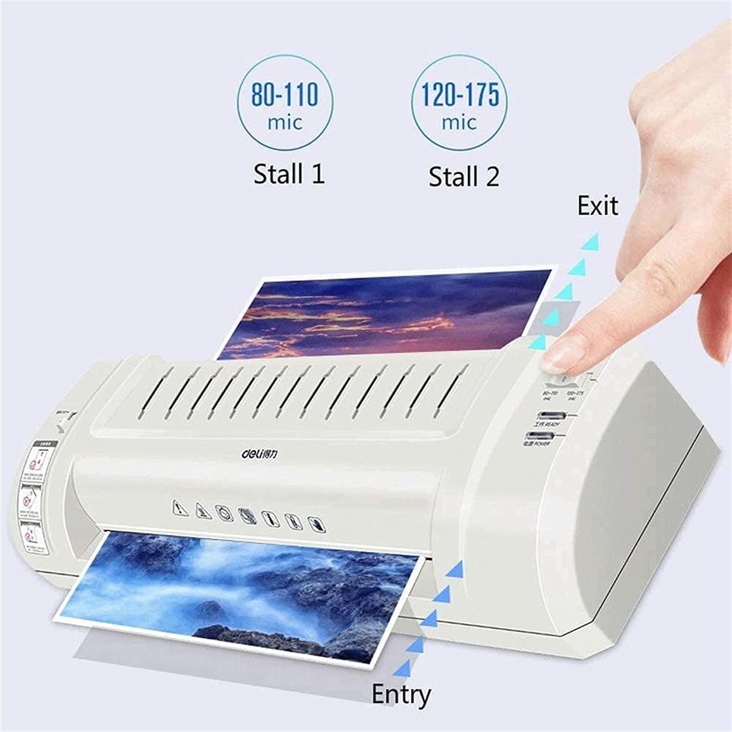 Laminatrice, Macchina for laminazione Termica, Laminatrice Personale for Uso Domestico Ufficio for Insegnanti Shcool, Macchina for laminazione a Freddo Piccola da 9 Pollici