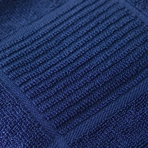 T-Fal 60918 2-Pack Parquet Design 100-Percent Cotton Kitchen Dish Towel, Blue, Solid/Check-2 Pack thumb #2