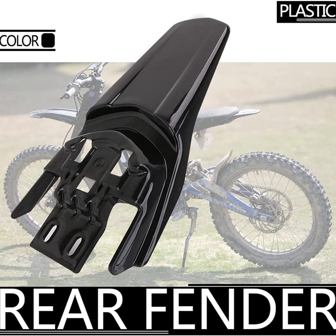 Guardabarros Delantero + Trasero Protector de Guardabarros para Sur-Ron Sur Ron Light Bee Moto de Accesorios para Motocicletas, Negro 2 Piezas