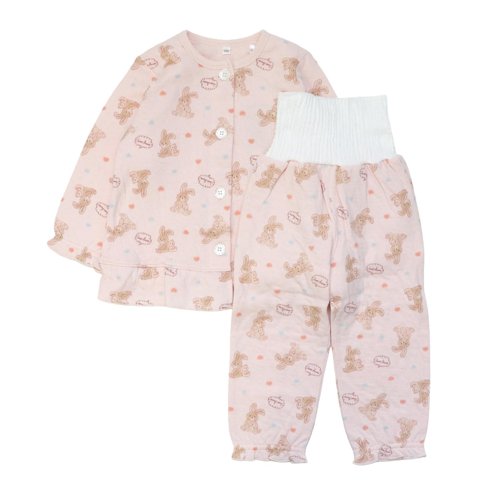 [こどもじかん] パジャマ ベビー キッズ 女の子 男の子 長袖 キルト 腹巻 子供服 部屋着 ルームウエア 上下セット 赤ちゃん 子供 コットン 綿