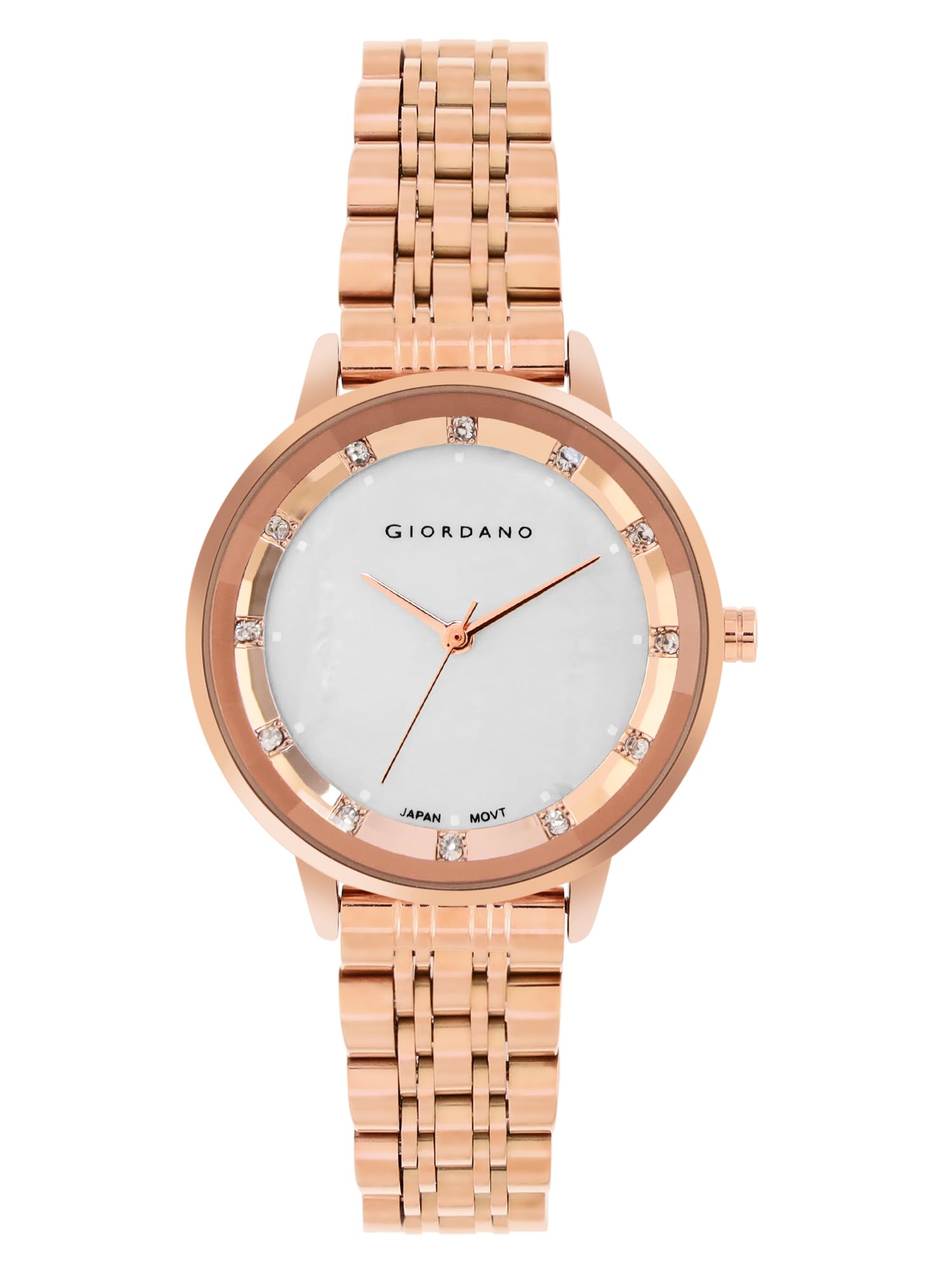 Giordano Analog Stylish Watch for Women Water Resistant Fashion Watch Round Shape with 3 Hand Mechanism Wrist Watch for Girls & Ladies to Compliment Your Look/Ideal Gift for Female - GZ-60060 (B0CFVWPW1Q) Amazon Price History, Amazon Price Tracker