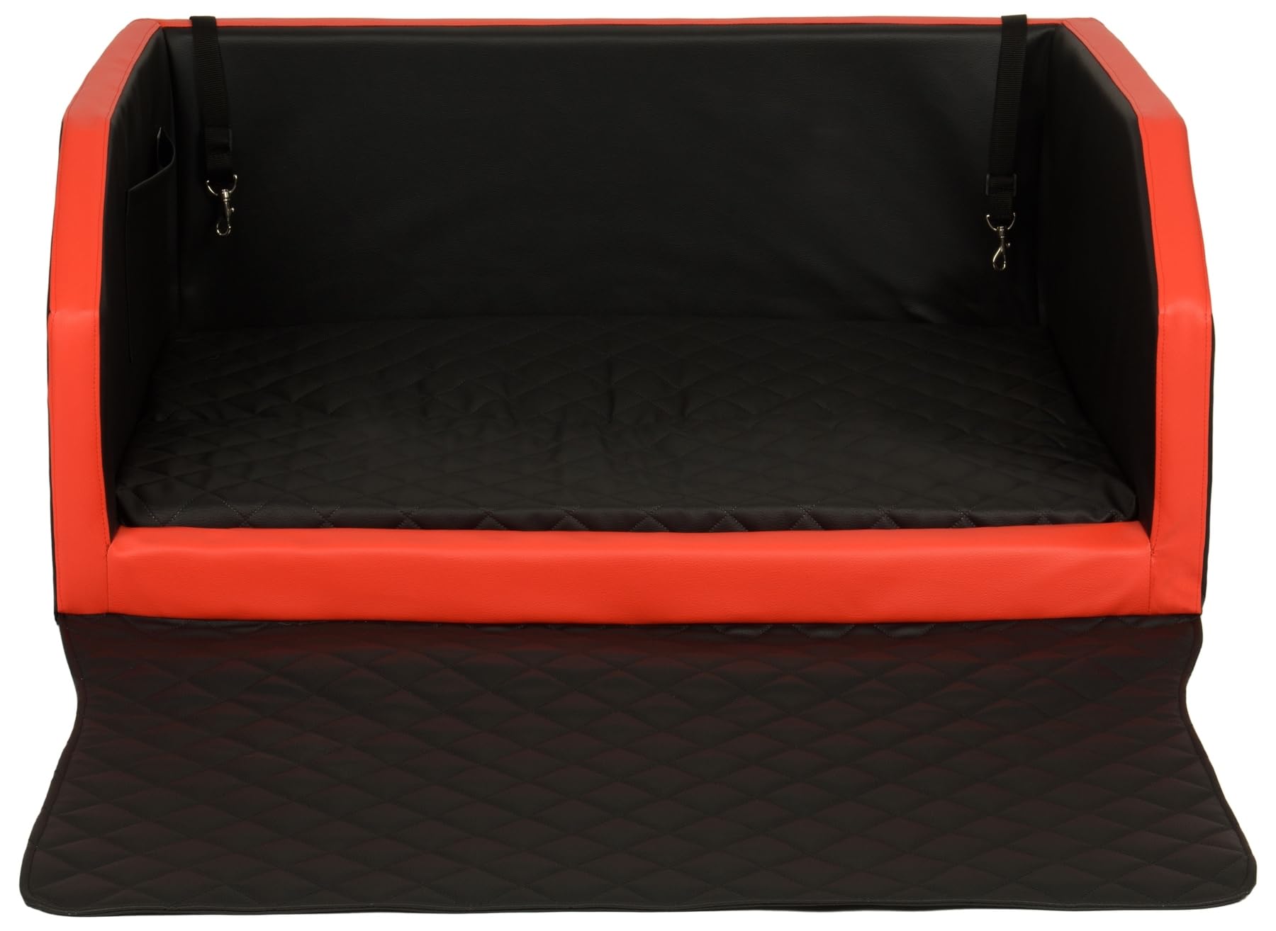 Velinda Dog car boot transporter, dog bed, car transporter, dog mattress, 100x70 cm (COLOUR: black and red)
