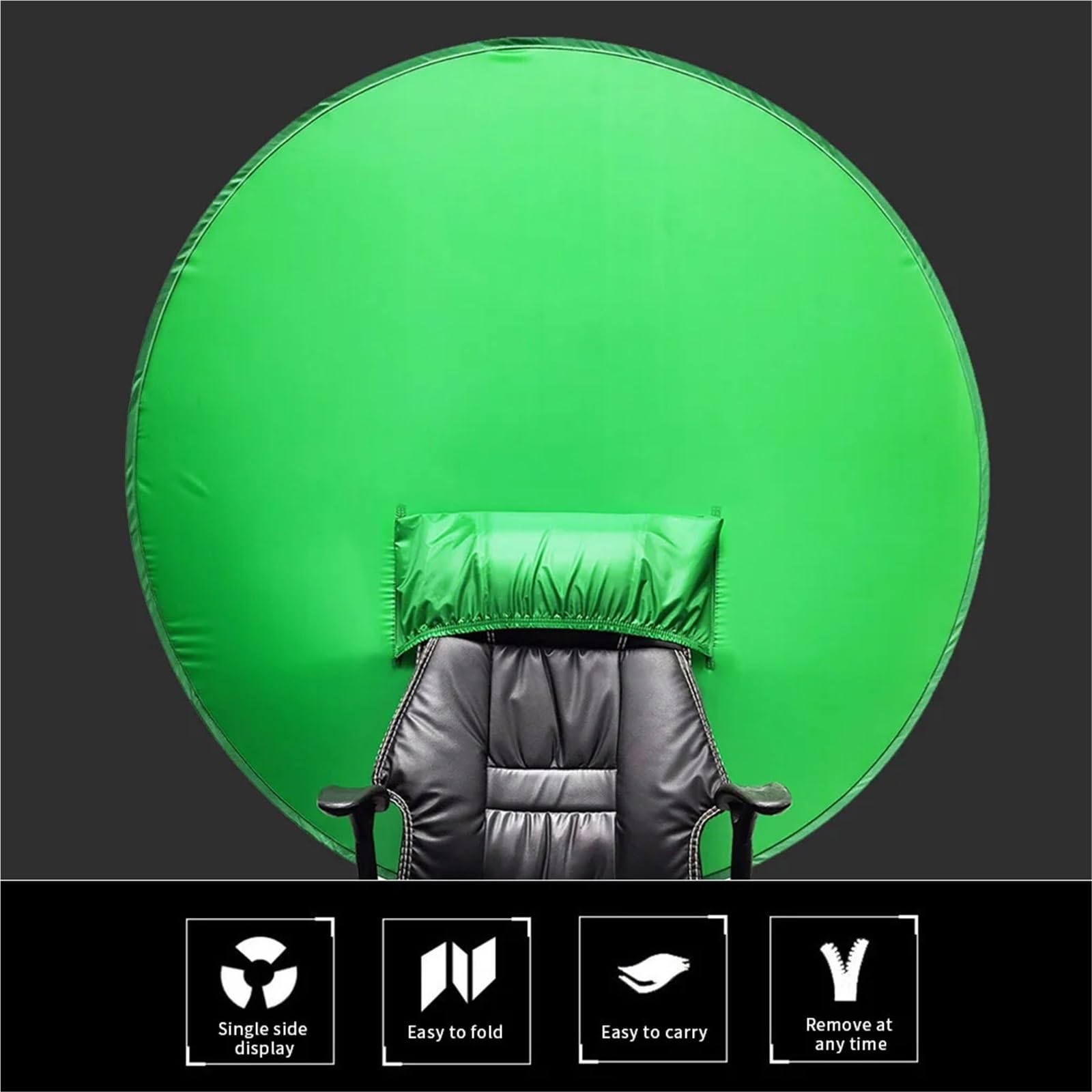 Girone Sfondi Fotografici Sfondo verde portatile montato su sedia, schermo verde, fotografia in streaming live, materiale pieghevole for fotografia di sfondo