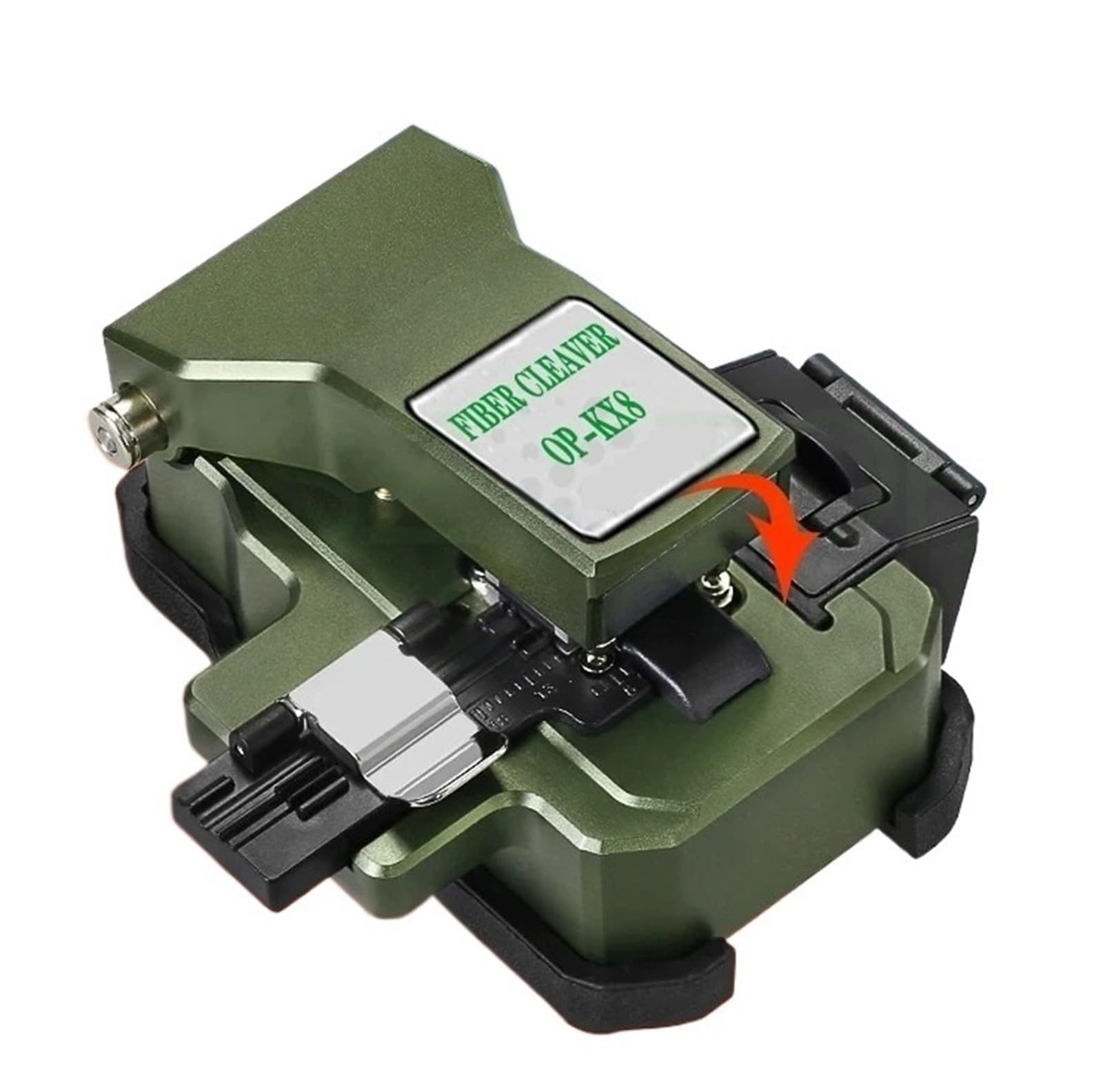 Optical Fiber Cleaver, OP-KX8 Optical Fiber Cleaver Automatic Cable Cutting FTTT Optic Knife Tools the same function with AUA-X8(Groen)