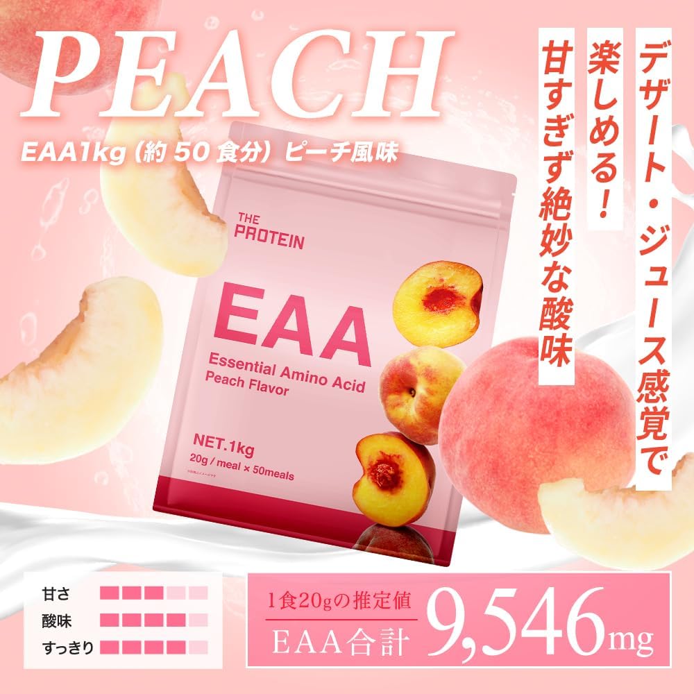 ザプロ EAA パウダー  1kg 国内製造 2袋セット 武内製薬 THE PROTEIN ザプロ EAA パウダー ピーチ風味 1kg
