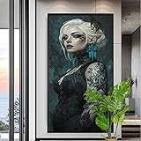 数字油絵 セクシー 数字キット塗り絵 手塗り 人気 DIY絵 デジタル油絵 による絵画 数字キットでペイント Paint By Numbers 悪魔 水彩画 数字塗り絵 大人用 初心者 子供のためのギフト おしゃれ 壁飾り ホーム オフィス装飾（45x90cm,フレームなし） XYY-1910