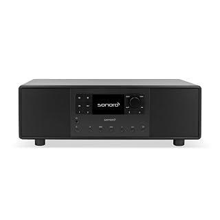 sonoro Primus Radio Internet avec Bluetooth (Spotify, Deezer, Podcasts, FM/FM, DAB Plus, WLAN, AUX-In, boîtier en bois) Chaîne stéréo Noir - Les Beatles, Paul McCartney, John Lennon, RIngo Starr, George Harrison