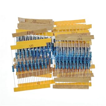 1/4W Resistor Kit 700Pcs 10-1M Ohm 1% Metal Film 35 Values Each 20Pcs Though Hole Assortment Set for DIY Project and Experiment