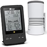 Logia 3-in-1 Rain Gauge Weather Station with Temperature & Humidity, Indoor/Outdoor Weather Monitoring System, Wireless Display Console with History, Alarms and Alerts