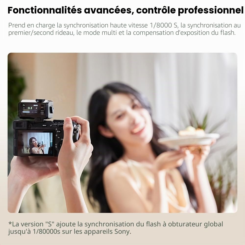 Godox iT30Pro S iT30ProS Mini Flash Compatible avec Les caméras Sony,Exposition Automatique TTL, HSS 1/8000 Secondes, système Xsystem sans Fil 2,4 G, écran Tactile Couleur de 7,1cm (Noir)