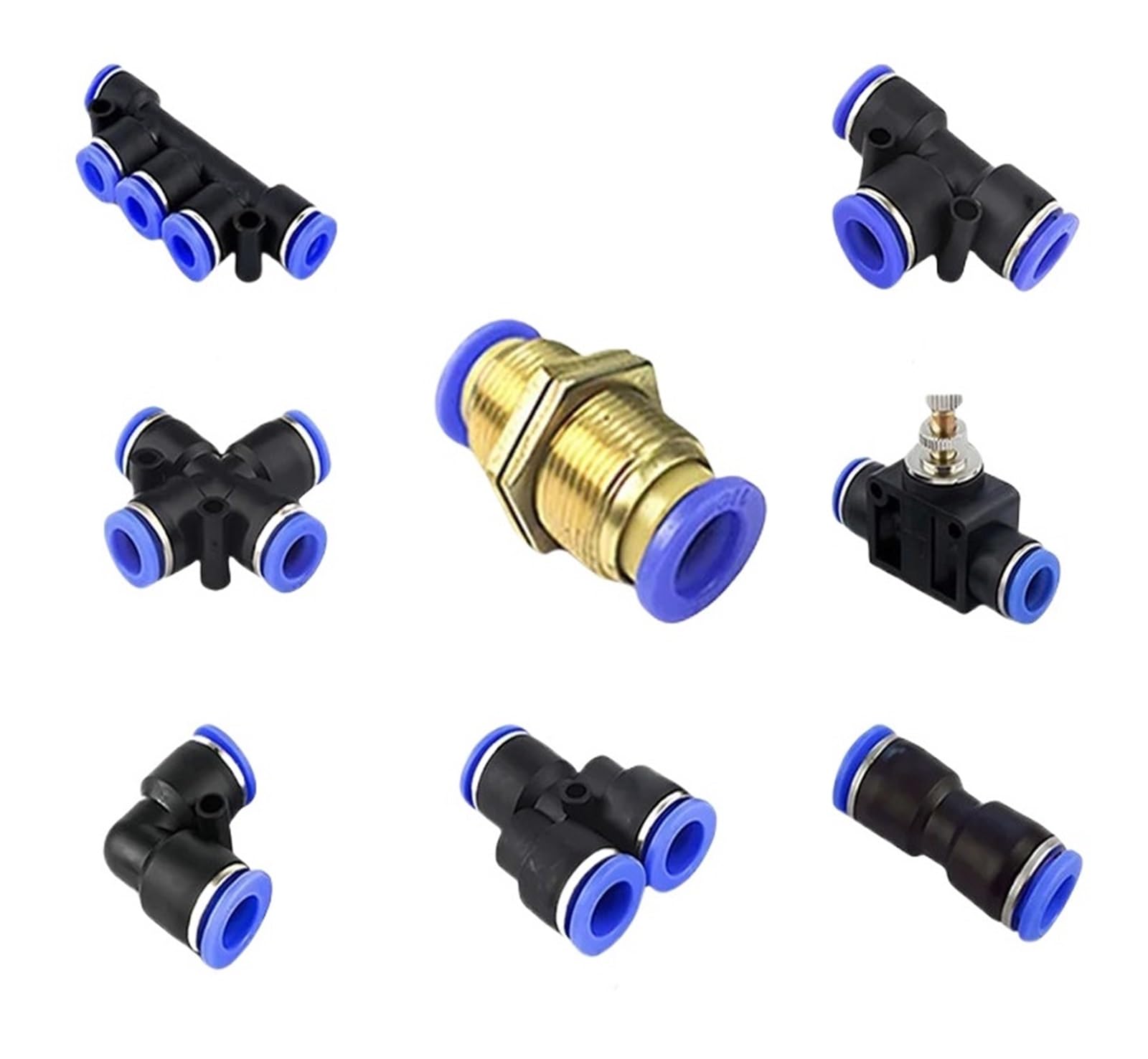 5/10PCS Raccordi pneumatici Connettore rapido Connettori for tubi dell'aria Plastica PU PY PE PV PM SA 4mm 6mm 8mm 10mm 12mm Raccordo for tubo dell'aria(PK(10PCS),6mm)
