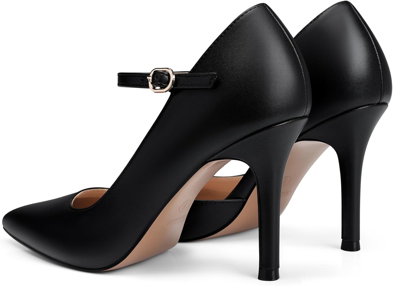 Women High Heels Pumps: Closed Pointed Toe 3.5-Inch Stiletto Heel, Strappy Dress Office Formal Graduation Shoes Sexy Prom Dance Wedding Pump Shoe - Image 4