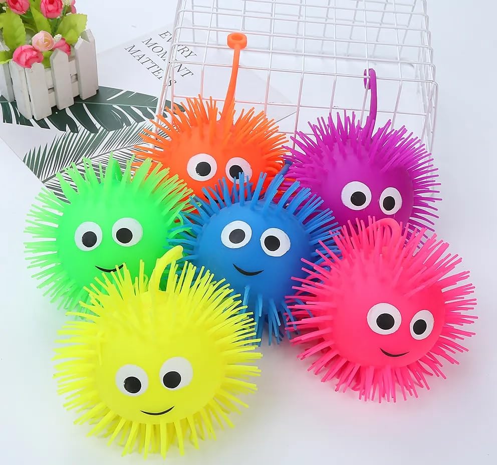 IYAAN Puffer Balls, Spiky Balls for Kids Stress Relief Led Light Flashing Ball Spiky, Soft and Squeeze Stress Relief Balls for Kids Set of 4 Pack of 1 (B0CTKBTR5R) Amazon Price History, Amazon Price Tracker