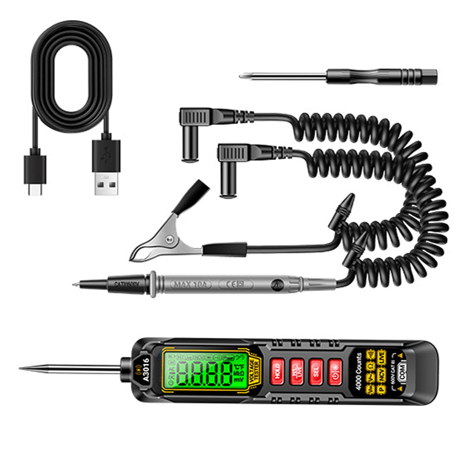 Apglsxy Dark Of 1 Ergonomic Handheld Potential Transducer With Data Hold Function For Accurate Readings In Backlit