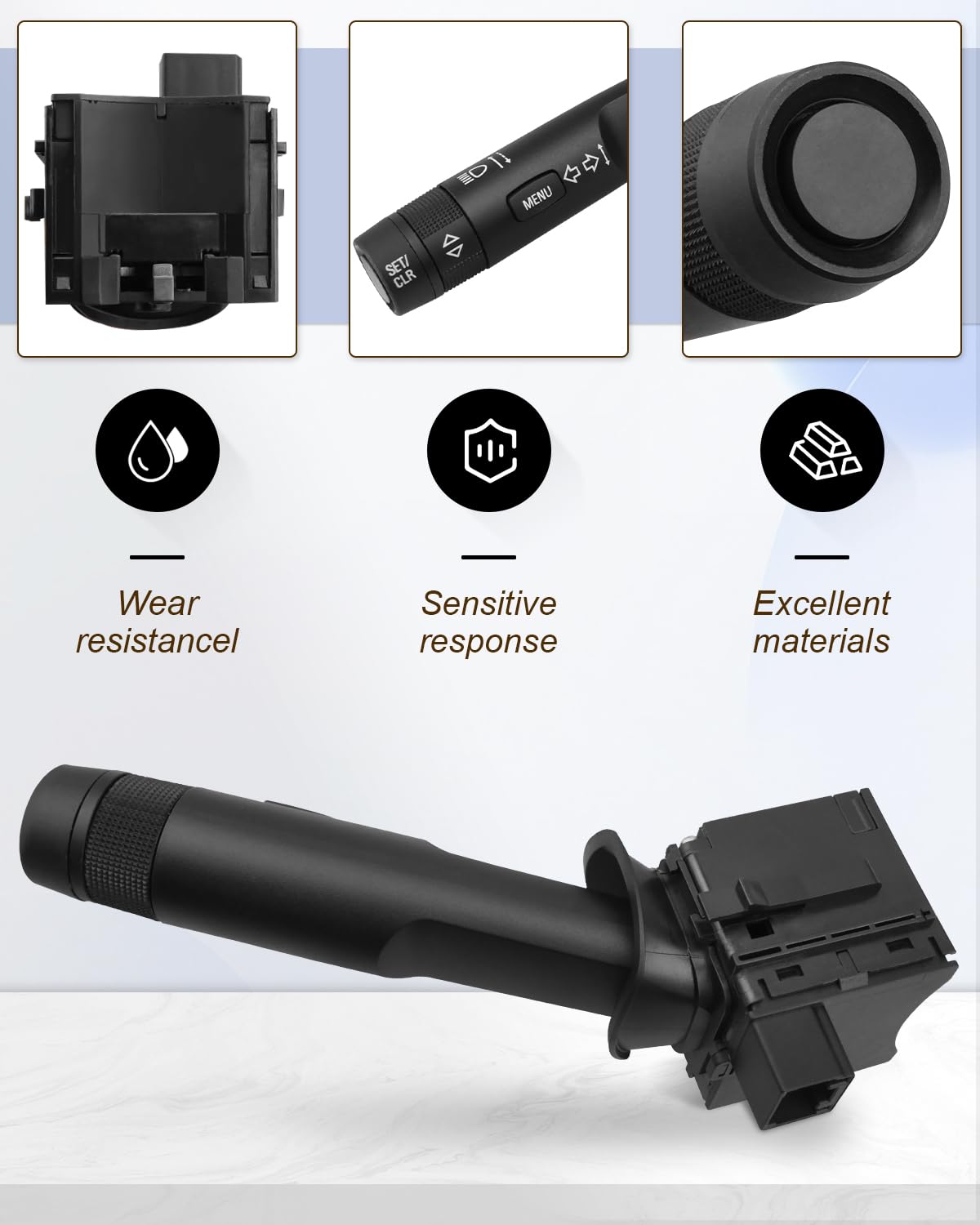 ANODZU Turn Signal Switch Assembly, Multifunction Control Combination Switch Lever, Fit for Chevy Cruze 2011-2016 for Buick Regal Verano Cascada, Replace 20941129 84545435