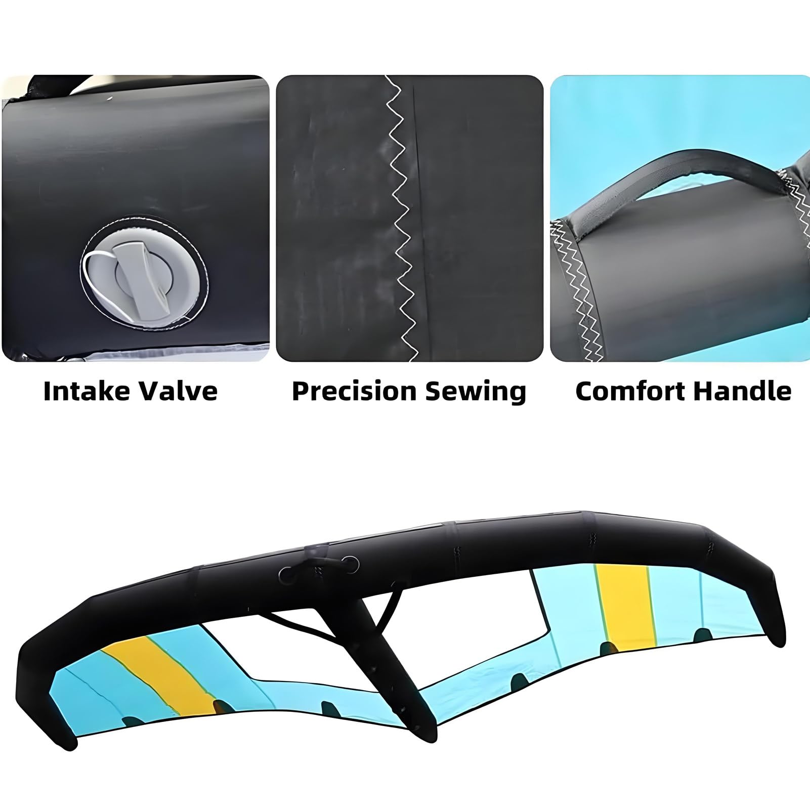 Wing Surf Foil Board Aufblasbares Wing Board Handheld-Design mit Fenster 4m³/5m³/6m³ für Erwachsene Anfänger zum Wind Wing Foiling, Surfen 5m³