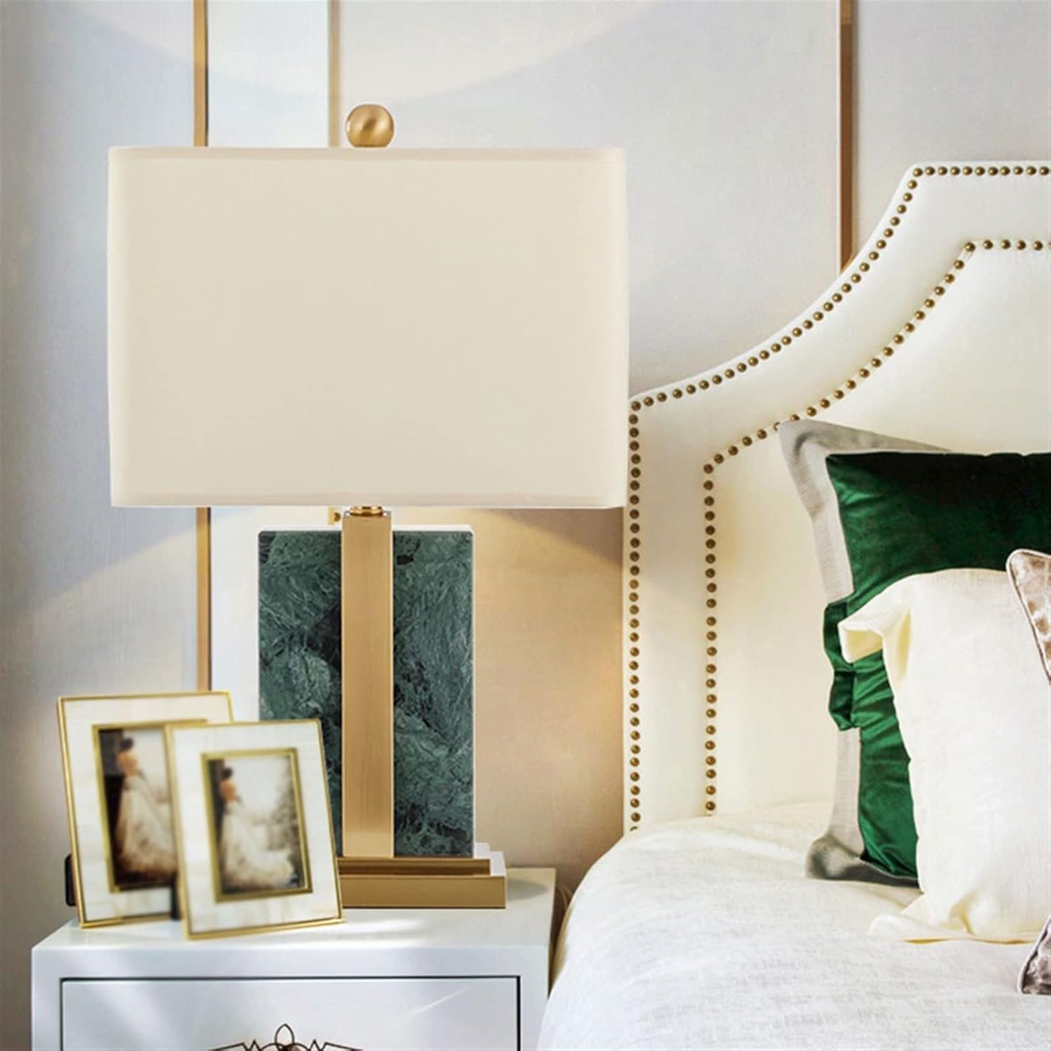 ベッドサイドテーブルランプ 24.8 インチクリエイティブ大理石テーブル