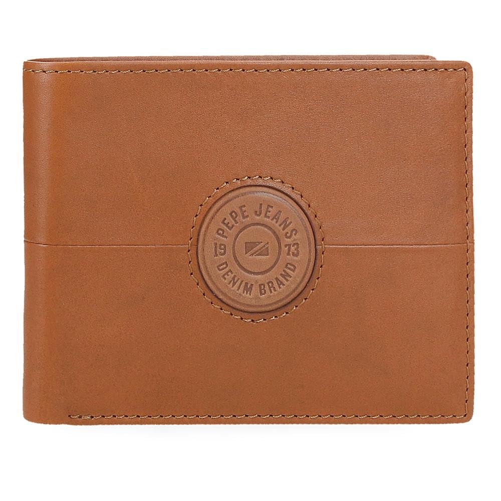 Pepe Jeans Cracker Billetero con Monedero Beige 12,5x9,5x1 cms Piel by Joumma Bags